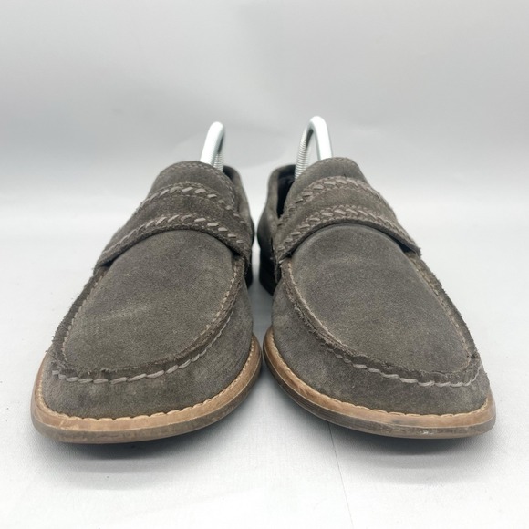 john Varvatos Star USA Mens 8M Loafer Shoes Gray Suede Slip On‎ Casual Studded main image 7